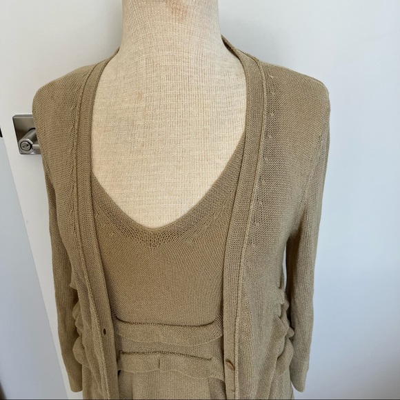 Donna Karan Knit Tank & Cardigan Set - Picture 2 of 11
